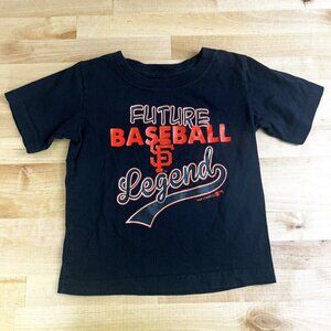 San Francisco SF Giants T-Shirt Black "Future Baseball Legend" Toddler Size 2T‎